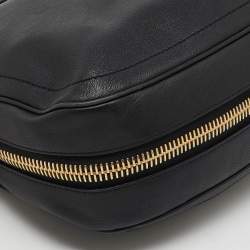 Tom Ford Black Leather Zip Around Shoulder Bag