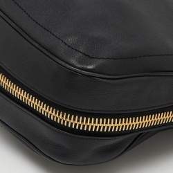 Tom Ford Black Leather Zip Around Shoulder Bag