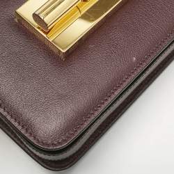 Tom Ford Burgundy Leather Small Natalia Crossbody Bag