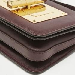 Tom Ford Burgundy Leather Small Natalia Crossbody Bag