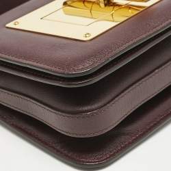 Tom Ford Burgundy Leather Small Natalia Crossbody Bag
