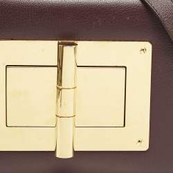 Tom Ford Burgundy Leather Small Natalia Crossbody Bag