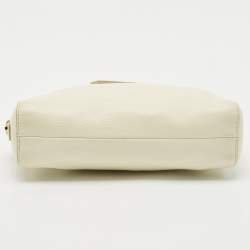 Tom Ford Off White Leather Wristlet Pouch