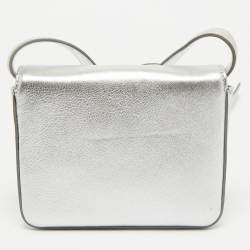 Tom Ford Silver Leather Mini Natalia Crossbody Bag