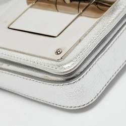 Tom Ford Silver Leather Mini Natalia Crossbody Bag