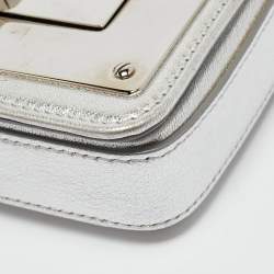 Tom Ford Silver Leather Mini Natalia Crossbody Bag