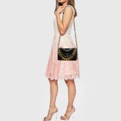 Tom Ford Black Leather Palmellato Triple Chain Shoulder Bag