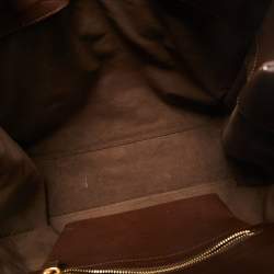 Tom Ford Two Tone Brown Suede Tote