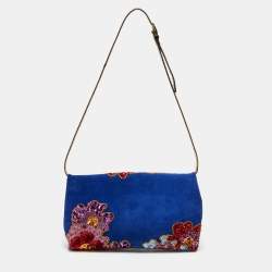 Tom Ford Multicolor Sequin and Suede Natalia Convertible Clutch
