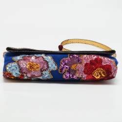 Tom Ford Multicolor Sequin and Suede Natalia Convertible Clutch
