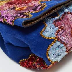 Tom Ford Multicolor Sequin and Suede Natalia Convertible Clutch