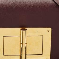 Tom Ford Burgundy Leather Large Natalia Shoulder Bag