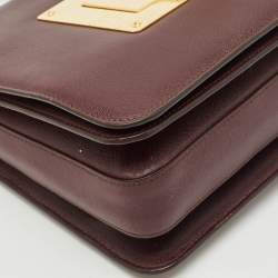 Tom Ford Burgundy Leather Large Natalia Shoulder Bag