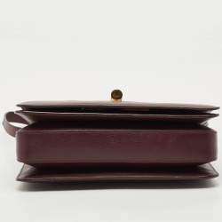 Tom Ford Burgundy Leather Large Natalia Shoulder Bag
