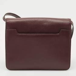 Tom Ford Burgundy Leather Large Natalia Shoulder Bag