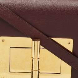 Tom Ford Burgundy Leather Large Natalia Shoulder Bag