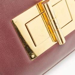 Tom Ford Burgundy Leather Large Natalia Shoulder Bag