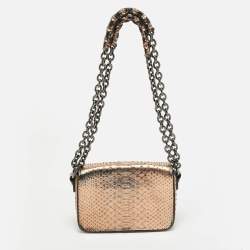 Tom Ford Bronze Python Natalia Chain Shoulder Bag