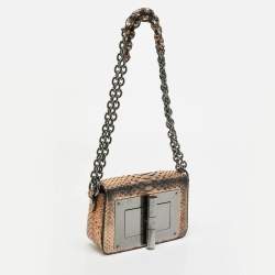Tom Ford Bronze Python Natalia Chain Shoulder Bag