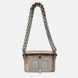 Tom Ford Bronze Python Natalia Chain Shoulder Bag