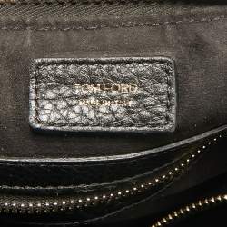 Pre Owned Tom Ford Black Leather Natalia Flap Tote