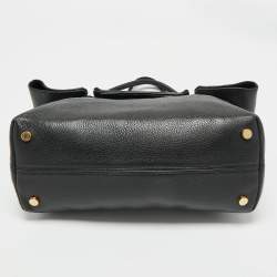 Pre Owned Tom Ford Black Leather Natalia Flap Tote