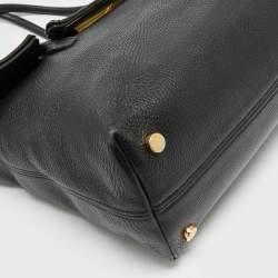 Pre Owned Tom Ford Black Leather Natalia Flap Tote