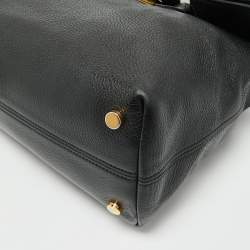 Pre Owned Tom Ford Black Leather Natalia Flap Tote