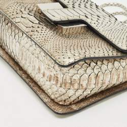 Pre Owned Tom Ford Silver Python Medium Sienna Shoulder Bag