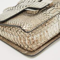 Pre Owned Tom Ford Silver Python Medium Sienna Shoulder Bag