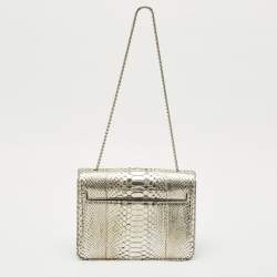 Pre Owned Tom Ford Silver Python Medium Sienna Shoulder Bag
