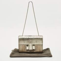 Pre Owned Tom Ford Silver Python Medium Sienna Shoulder Bag