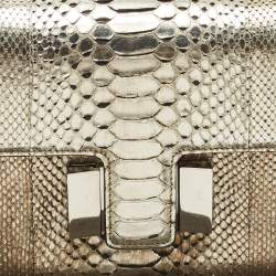 Pre Owned Tom Ford Silver Python Medium Sienna Shoulder Bag