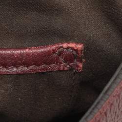 Pre Owned Tom Ford Dark Red Leather Mini Jennifer Crossbody Bag