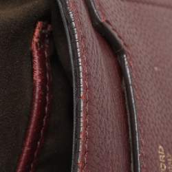 Pre Owned Tom Ford Dark Red Leather Mini Jennifer Crossbody Bag