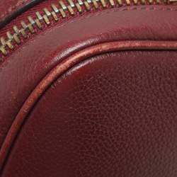 Pre Owned Tom Ford Dark Red Leather Mini Jennifer Crossbody Bag