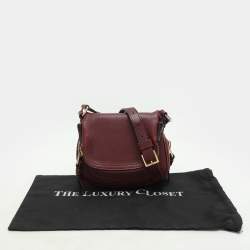Pre Owned Tom Ford Dark Red Leather Mini Jennifer Crossbody Bag