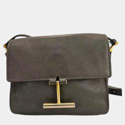 Pre Owned Tom Ford Tara Mini Black Leather Crossbody Bag