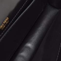 Pre Owned Tom Ford Black Croc Embossed Leather Whitney Shoulder Bag