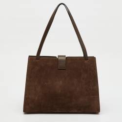 Pre Owned Tom Ford Brown Suede and Leather Tote
