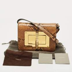 Pre Owned Tom Ford Brown Python Small Natalia Crossbody Bag