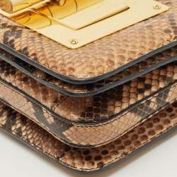 Pre Owned Tom Ford Brown Python Small Natalia Crossbody Bag