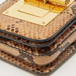 Pre Owned Tom Ford Brown Python Small Natalia Crossbody Bag