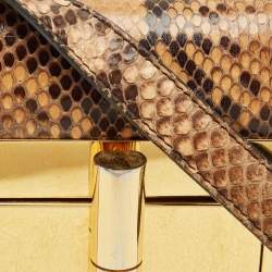 Pre Owned Tom Ford Brown Python Small Natalia Crossbody Bag