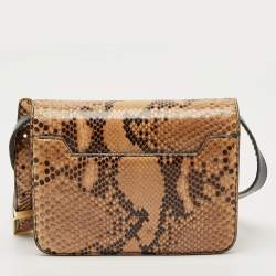 Pre Owned Tom Ford Brown Python Small Natalia Crossbody Bag