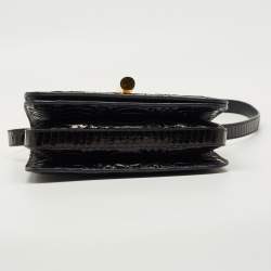 Pre Owned Tom Ford Black Watersnake Leather Small Natalia Crossbody Bag