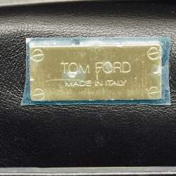 Pre Owned Tom Ford Black Watersnake Leather Small Natalia Crossbody Bag