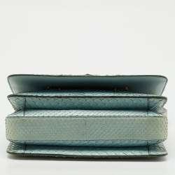 Pre Owned Tom Ford Mint Green Python Large Natalia Shoulder Bag