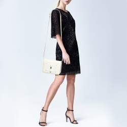 Pre Owned Tom Ford White Leather Small Natalia Crossbody Bag