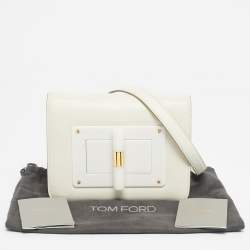 Pre Owned Tom Ford White Leather Small Natalia Crossbody Bag